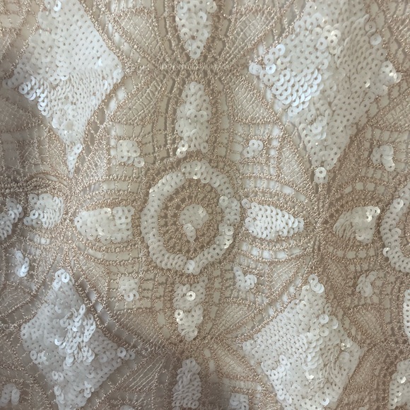 Express - Rose Gold Sequin Crop Top - Size L - Picture 3 of 3